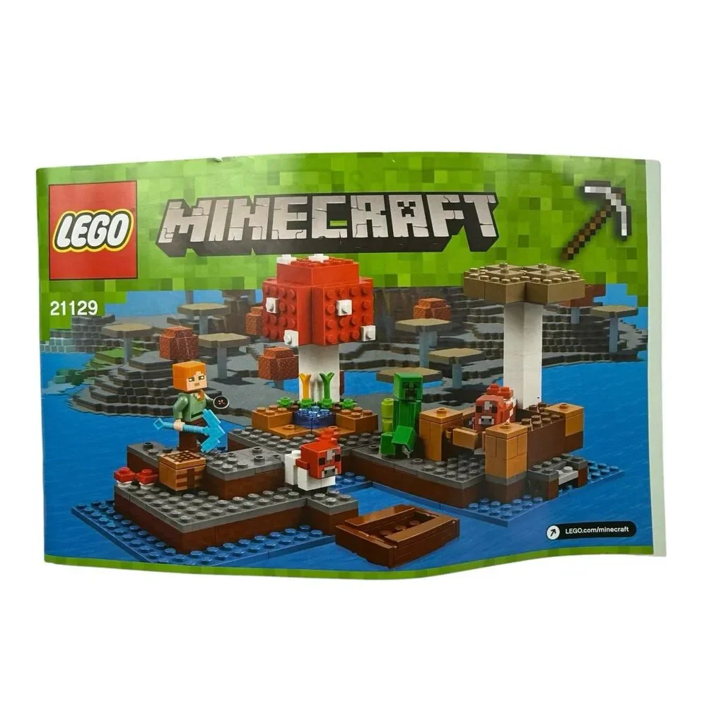 LEGO 21129 Minecraft The Mushroom Island Complete With Manual - No Box